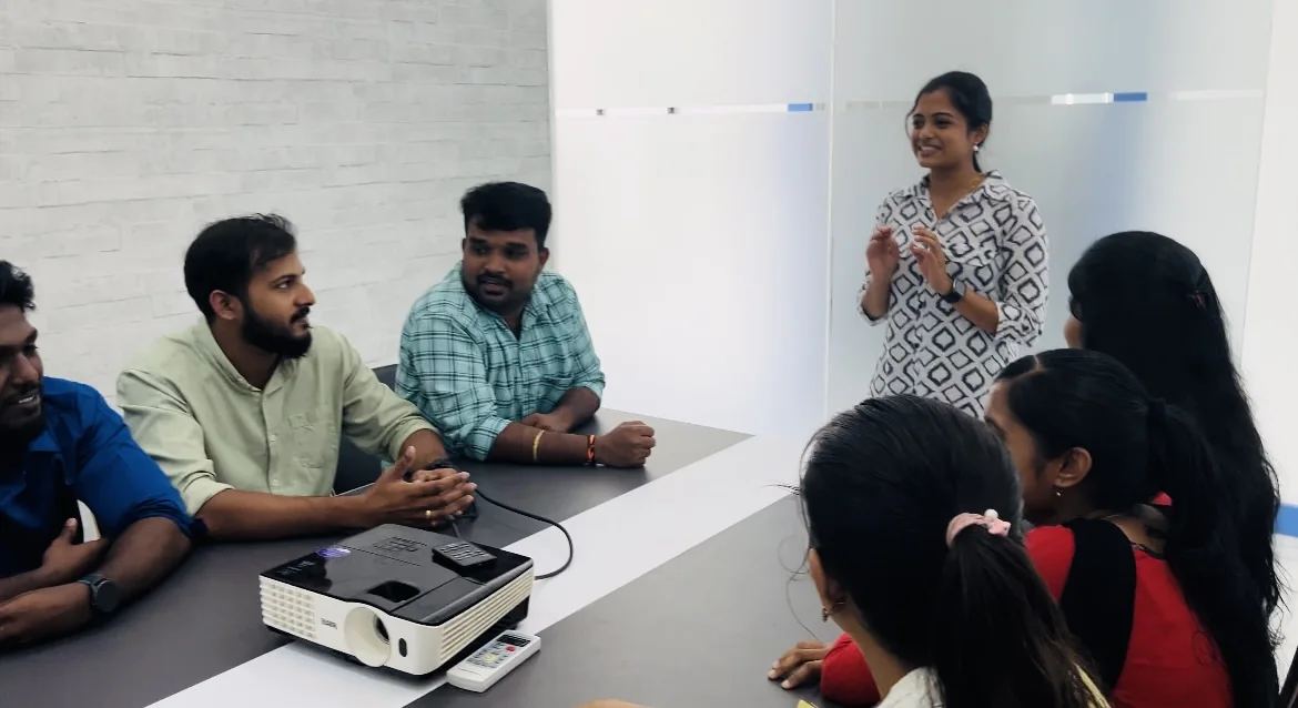 SubmitInMe company boardroom meeting and presentation with teammates