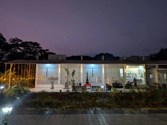 SubmitInMe office lit up at night