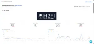 H2Fi Google Search Console analysis report