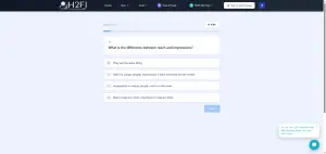 H2Fi interactive SEO quiz module