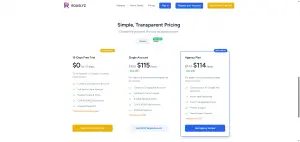 ROASLYZ subscription pricing plans page
