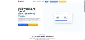 ROASLYZ landing page introducing the centralized Google Ads analytics platform