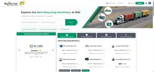 RecycleInMe recycling machinery marketplace landing page