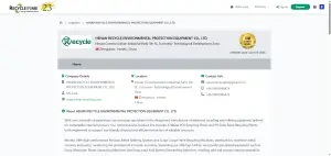 RecycleInMe machinery seller company profile