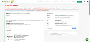 RecycleInMe scam alert advisory page protecting traders
