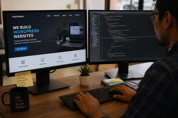 Custom WordPress website design, representing custom WordPress development