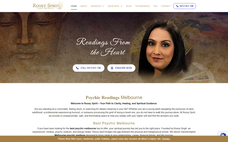 Wellness booking website homepage