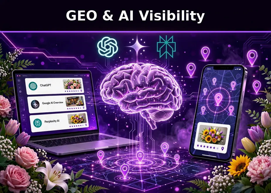 Flower shop recommended in ChatGPT, Google AI Overview, and Perplexity