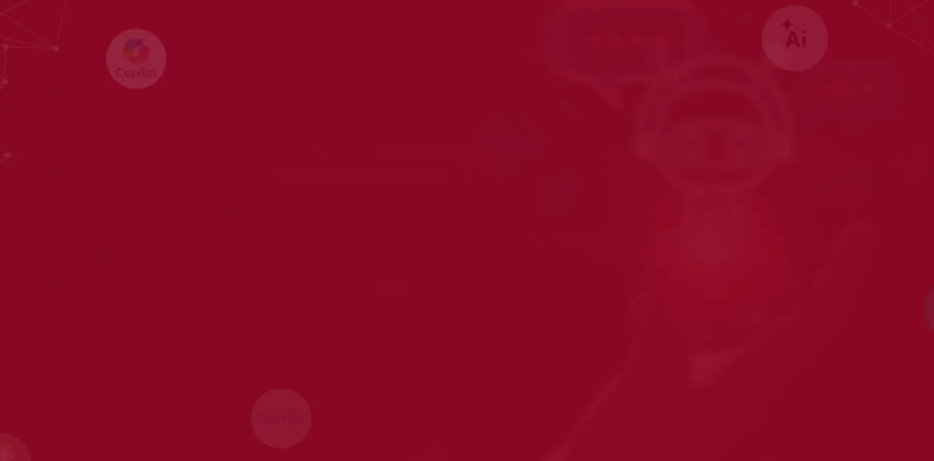 A background image representing AI-powered GEO optimization services with AI icons