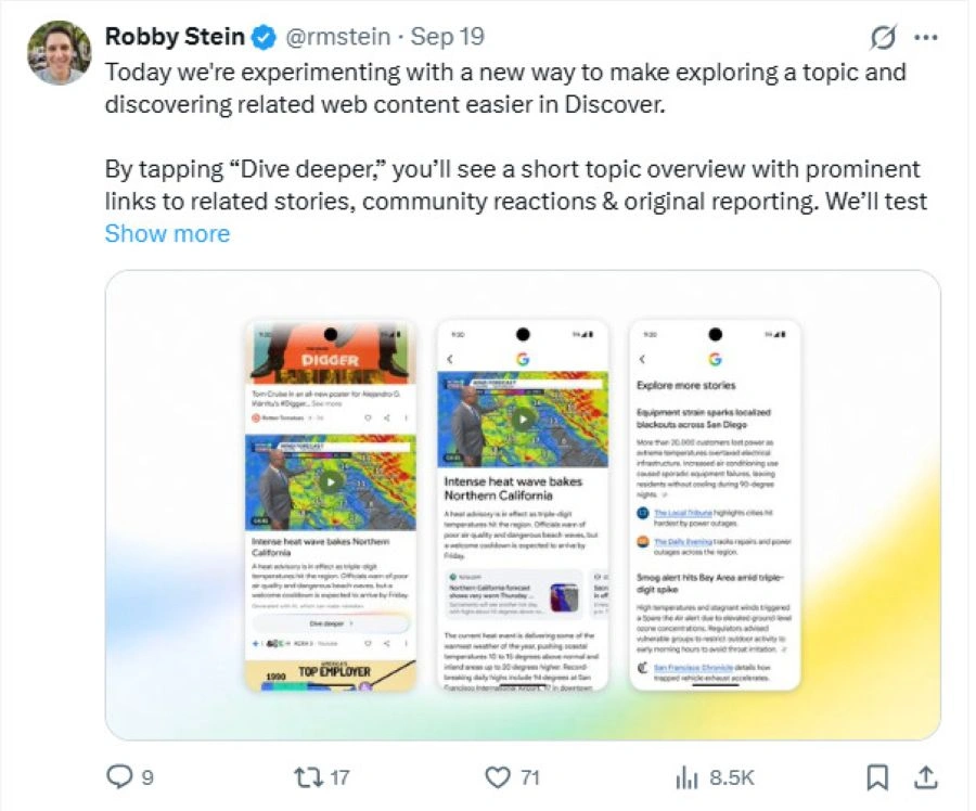 Robby Stein about Dive Deeper Robby Stein about Dive Deeper