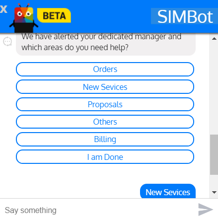 AI Based SIM Chatbot