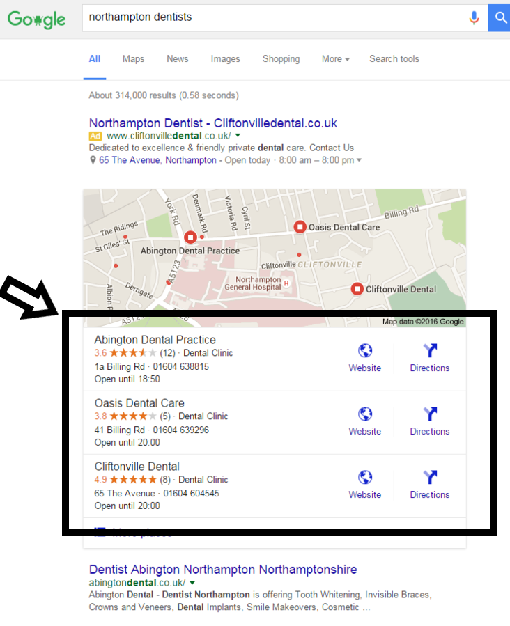 Google’s Local 3 Pack