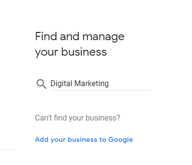 GMB Profile Step 2 Find Your Business