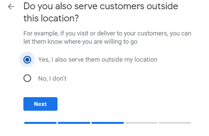 GMB Profile Step 6 Add Your Delivery Service Area