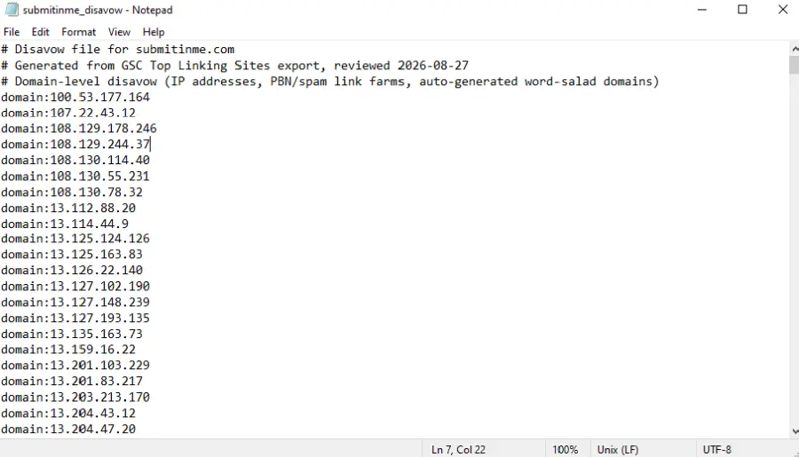 disavow file