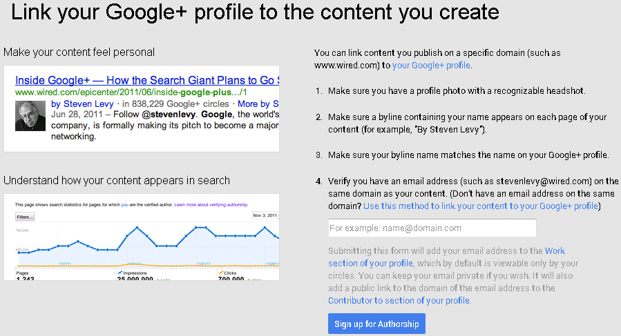 author markup page