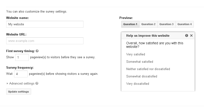 Consumer survey Report Set up