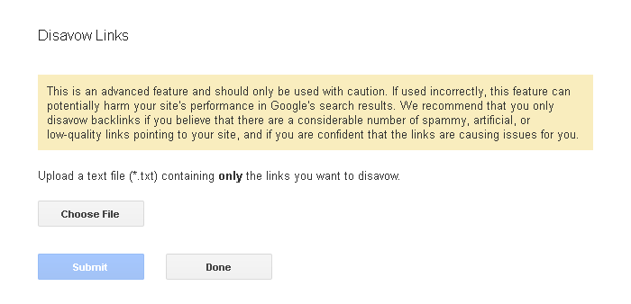 disavow links