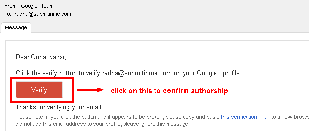 verification confirmation