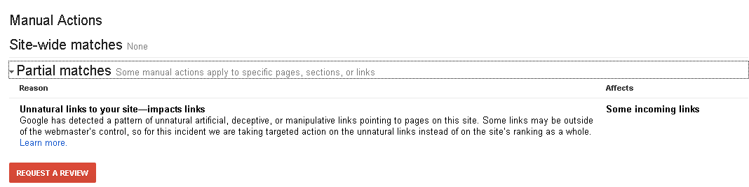 Site wide matches