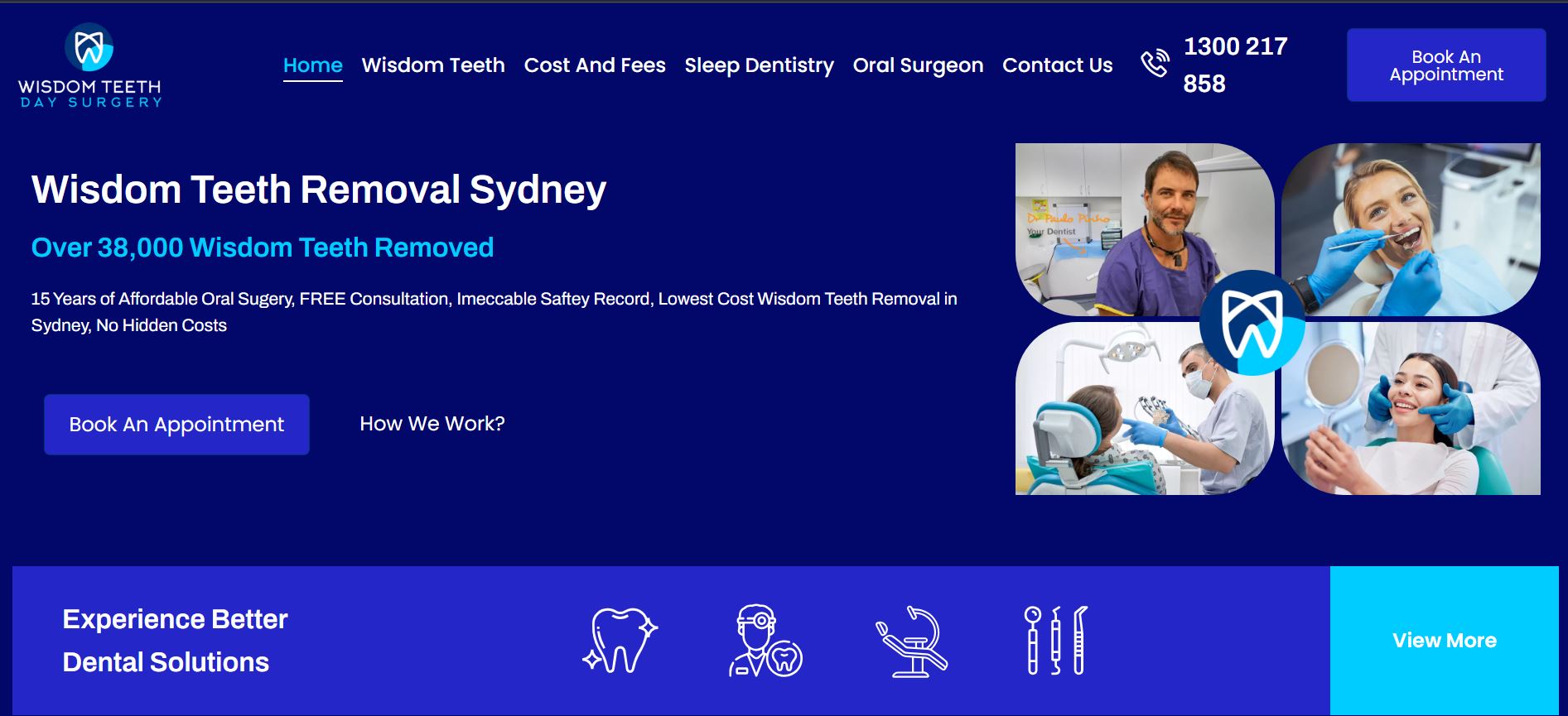 Dental website after redesign